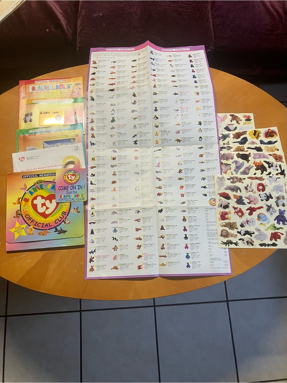 2x Vintage 1998 Ty Beanie Babies Official Club 1st Edition Kit Lot